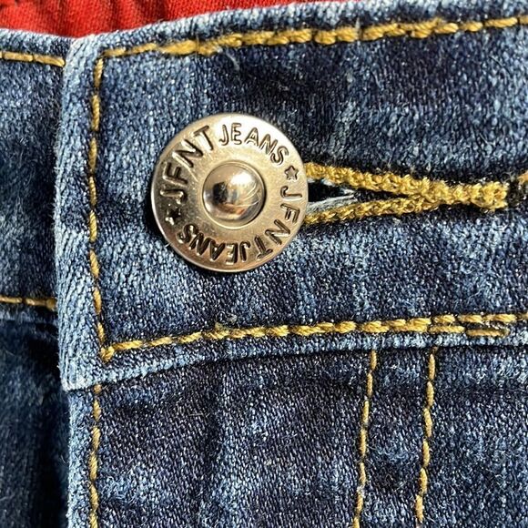 JEANS FOR NEW TIME Embroidered Embellished Jeans Ladies Size 10 Blue - Picture 6 of 11